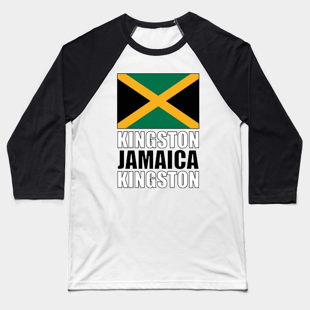 Flag of Jamaica Baseball T-Shirt by KewaleeTee